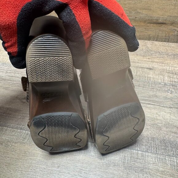 Dansko Sophie Double Strap Brown Metallic Leather Sandals Women's Size EU 39 - Picture 4 of 7